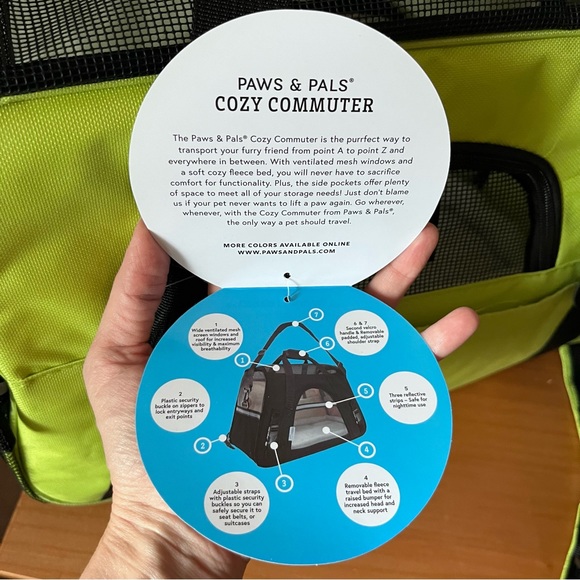 Paws & Pals small pet carrier in green - Picture 6 of 8